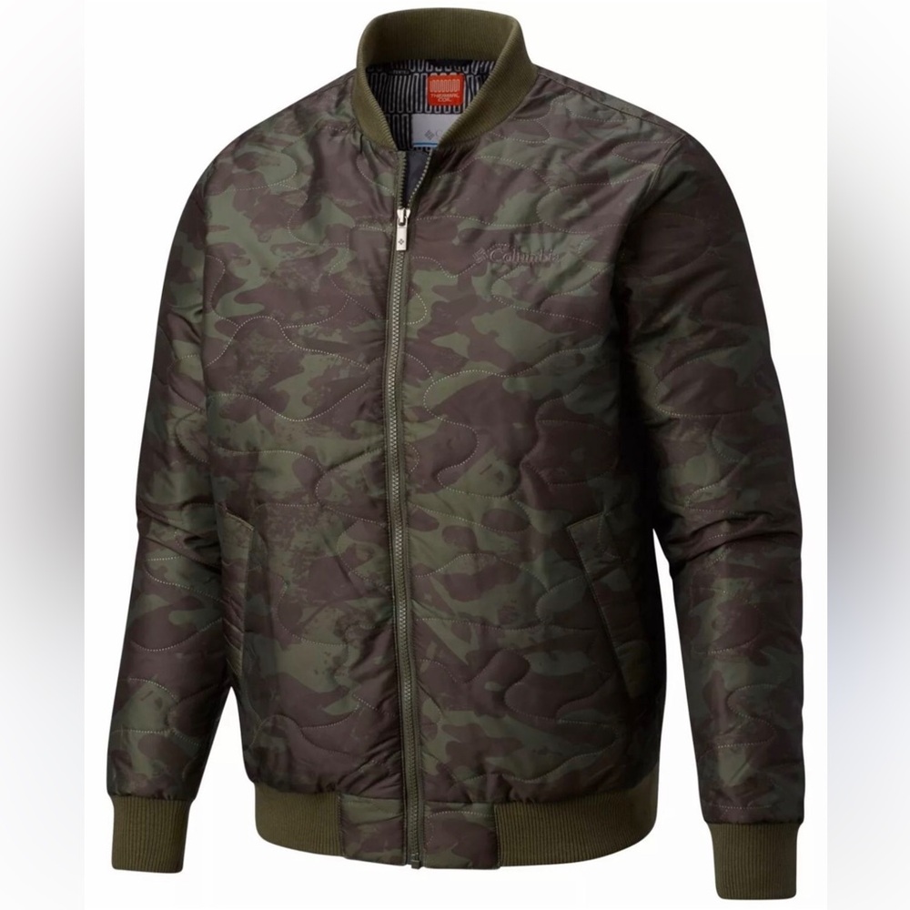 Columbia Men's Green and Brown‎ Bomber Jacket size xxl
